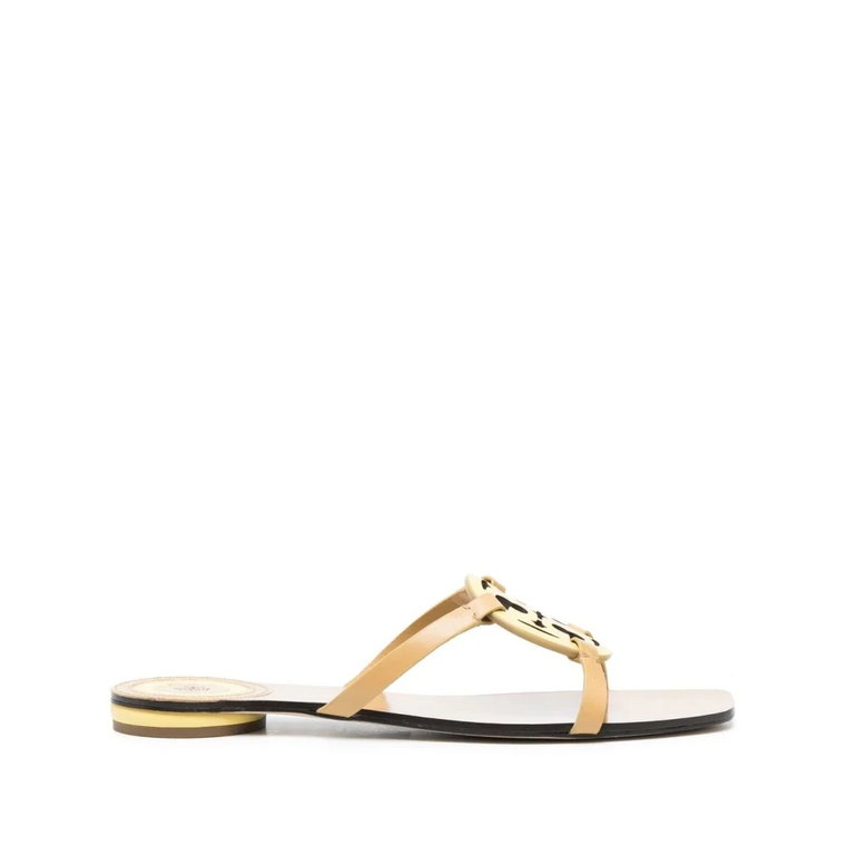 Żółte Geo Bombé Miller Sliders Tory Burch