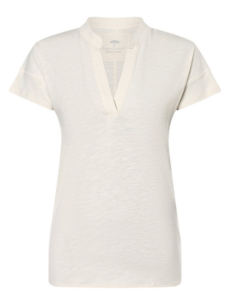 Fynch-Hatton - T-shirt damski, biały