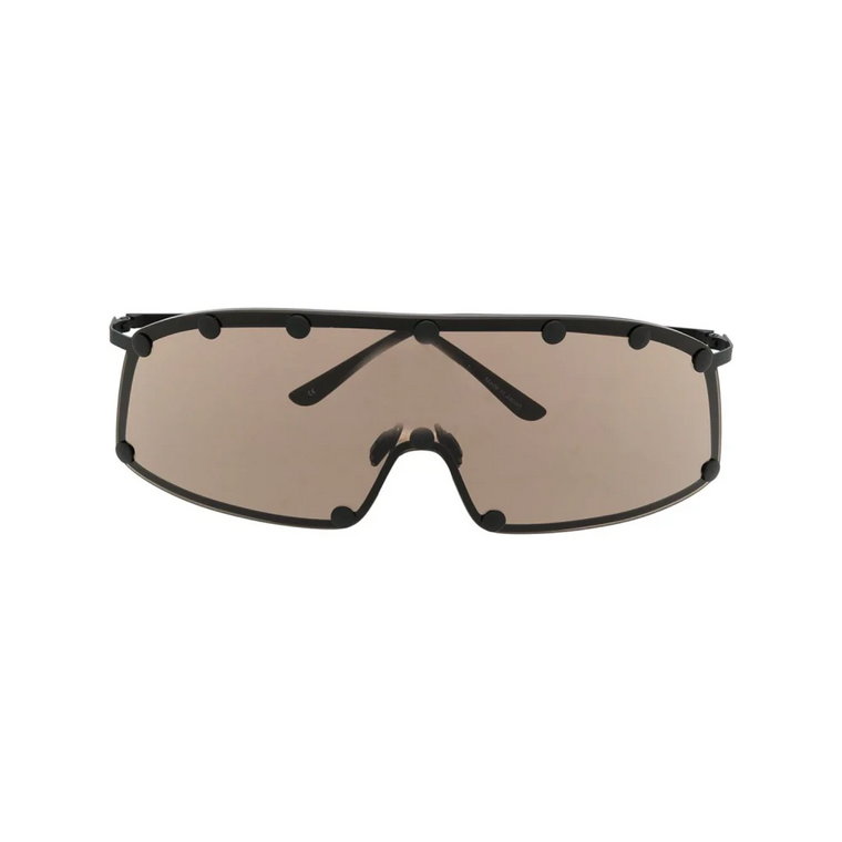 Czarne/Brązowe Okulary Przeciwsłoneczne Rick Owens