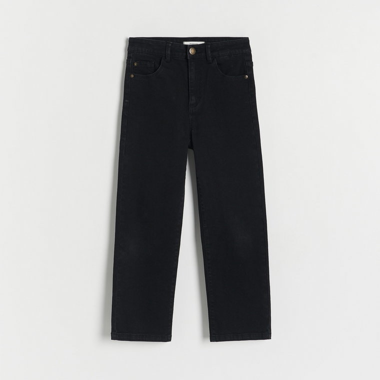 Reserved - Elastyczne jeansy straight - czarny