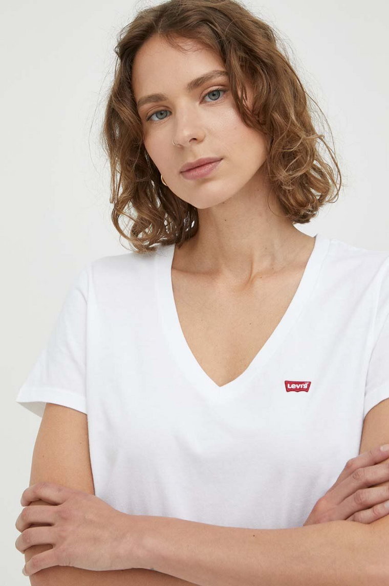 Levi's t-shirt bawełniany 2-pack kolor biały