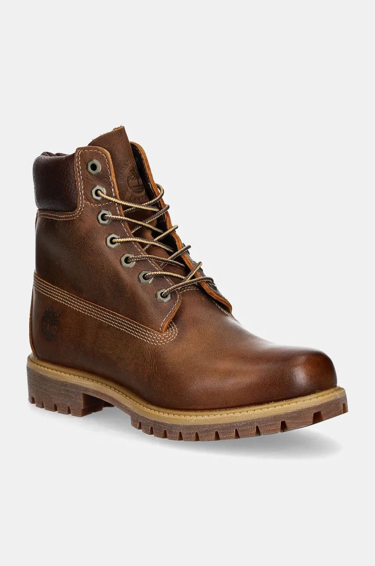 Timberland trapery skórzane 6In Premium męskie kolor brązowy TB1270942141