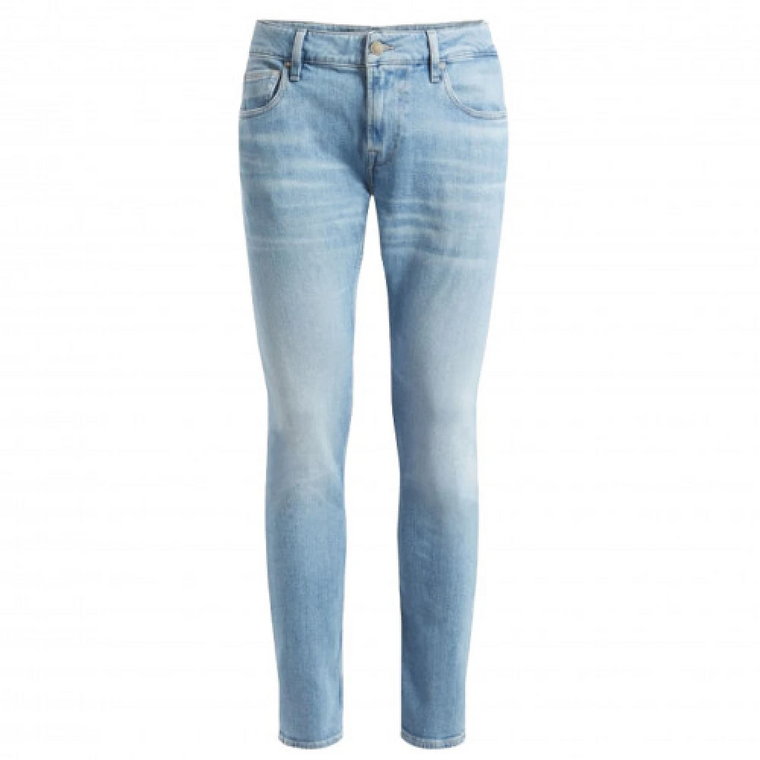 Męskie wąskie niebieskie jeansy Slim-Fit Guess