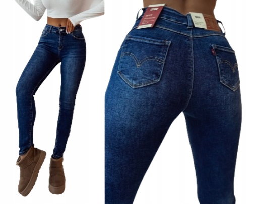 Jeansy spodnie damskie push up M Sara modelujące S/36