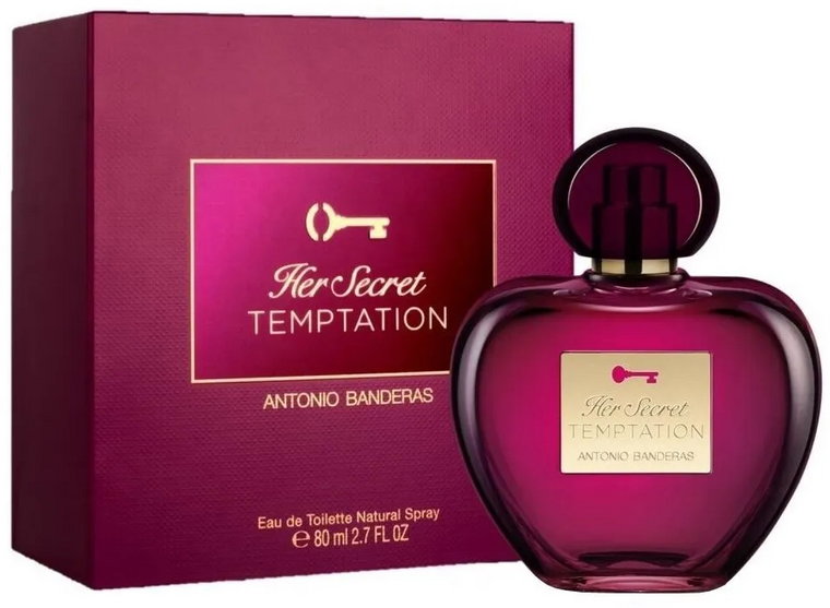 Woda toaletowa damska Antonio Banderas Her Secret Temptation EDT W 80 ml (8411061860410). Perfumy damskie