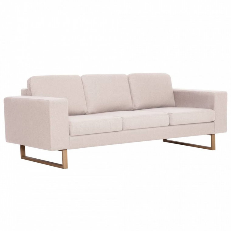 Sofa 3-osobowa, tapicerowana tkaniną, kremowa kod: V-281382