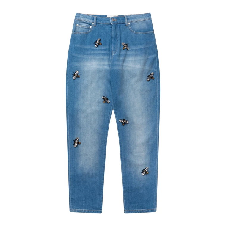 Spodnie Okazjonalne Niebieskie Bi-Broches Munthe