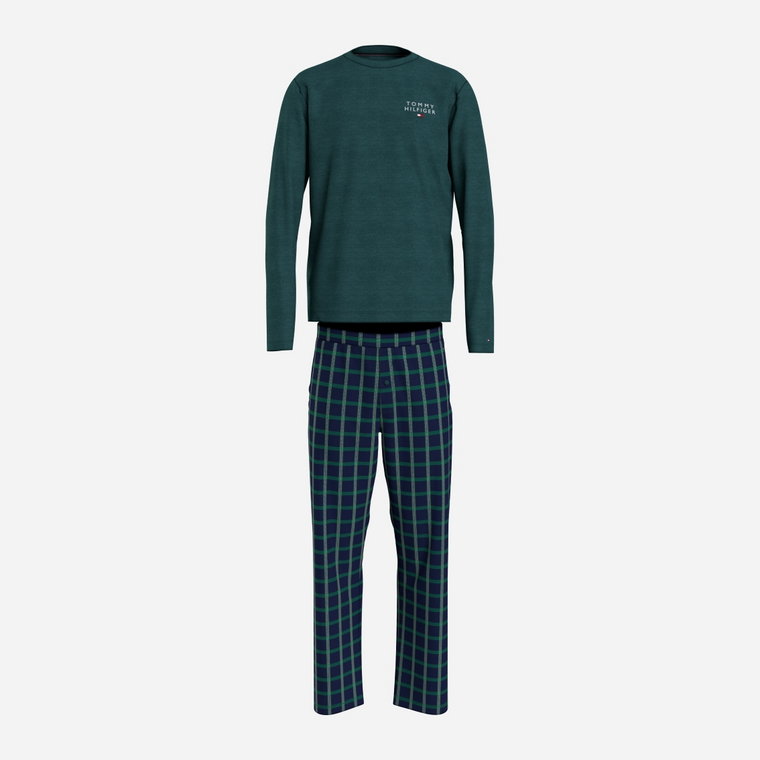 Piżama (bluza + spodnie) Tommy Hilfiger UM0UM03130 XL Zielona (8720645422402). Piżamy męskie