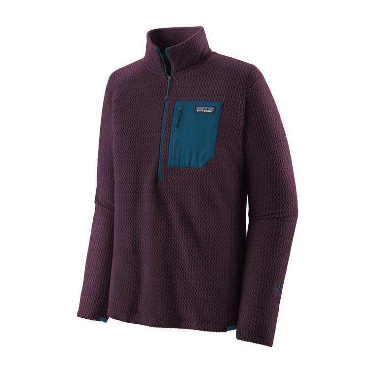 Męski polar Patagonia R1 Air Zip-Neck obsidian plum - M