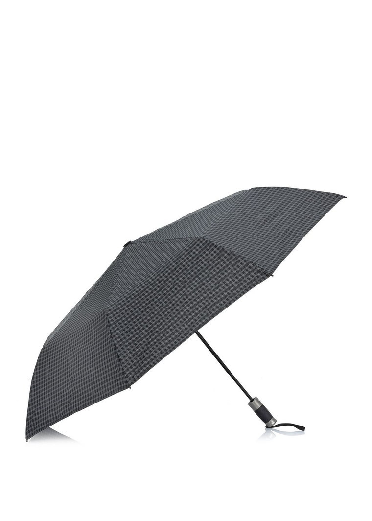 Składany parasol męski w kratkę