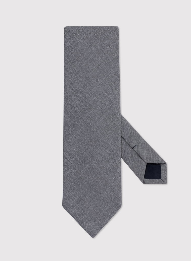 Szary gładki krawat
