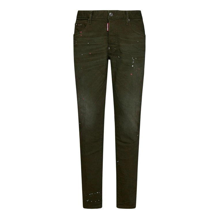 Slim-fit Zielone Jeansy Dsquared2