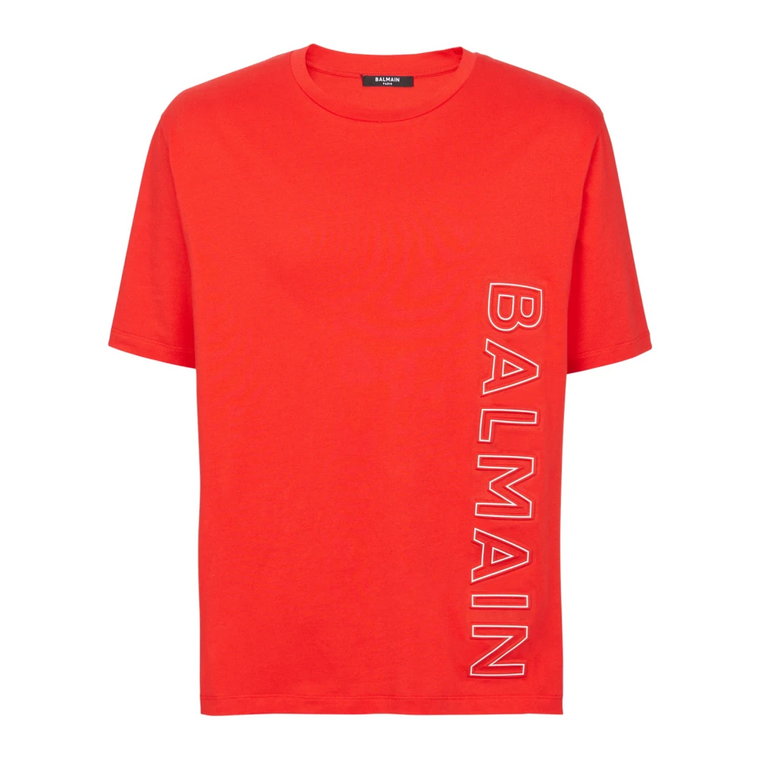 Koszulka z tłoczonym wzorem Balmain
