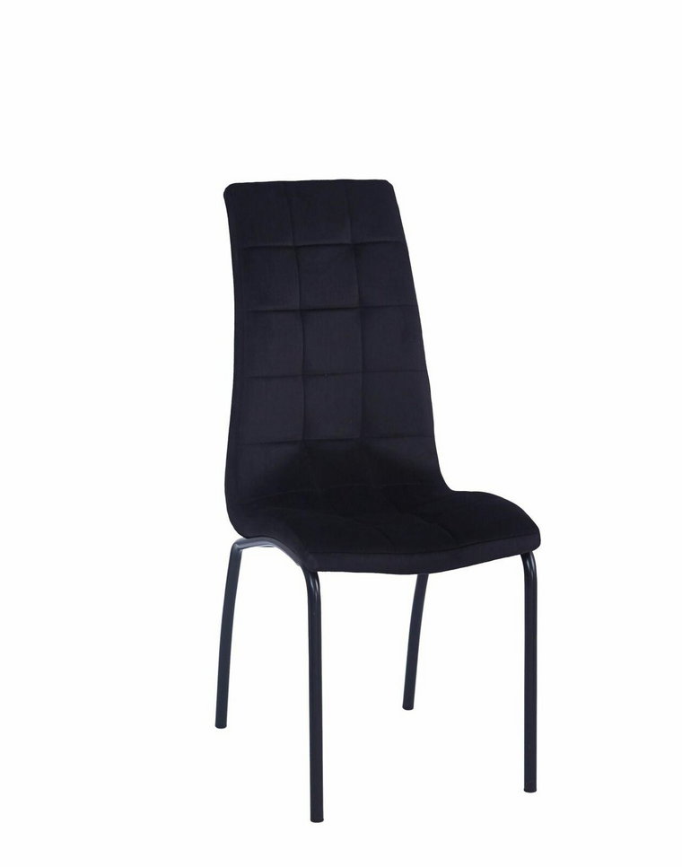 Krzesło Ezara Velvet czarne