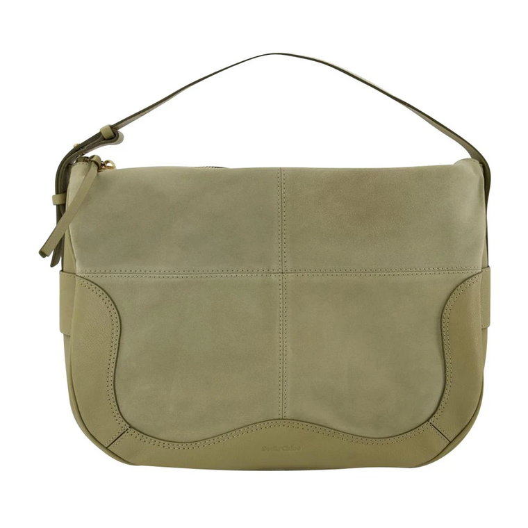 Pottery Green Skórzana Torba Hana Hobo See by Chloé