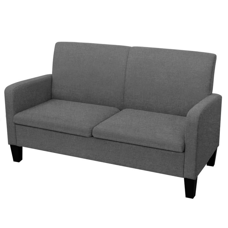 Sofa 2-osobowa D. szara 135x65x76cm drewno sosnowe