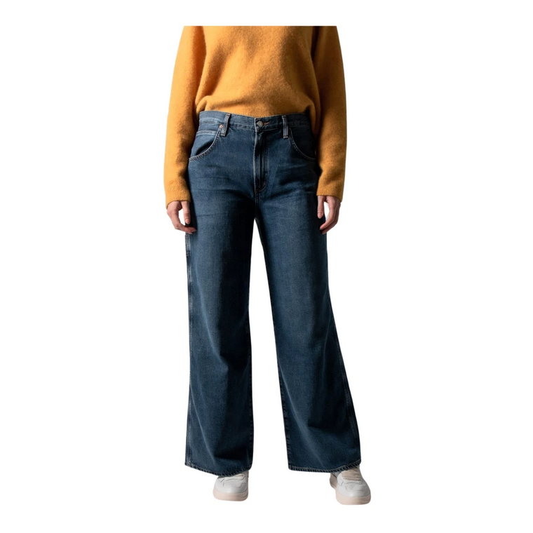 Ciemnoniebieskie Worker Jeans Agolde