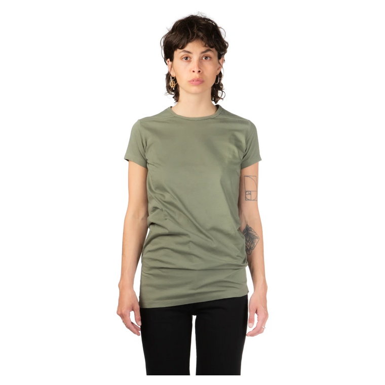 Zielony T-shirt z bawełny Basic Level Rick Owens