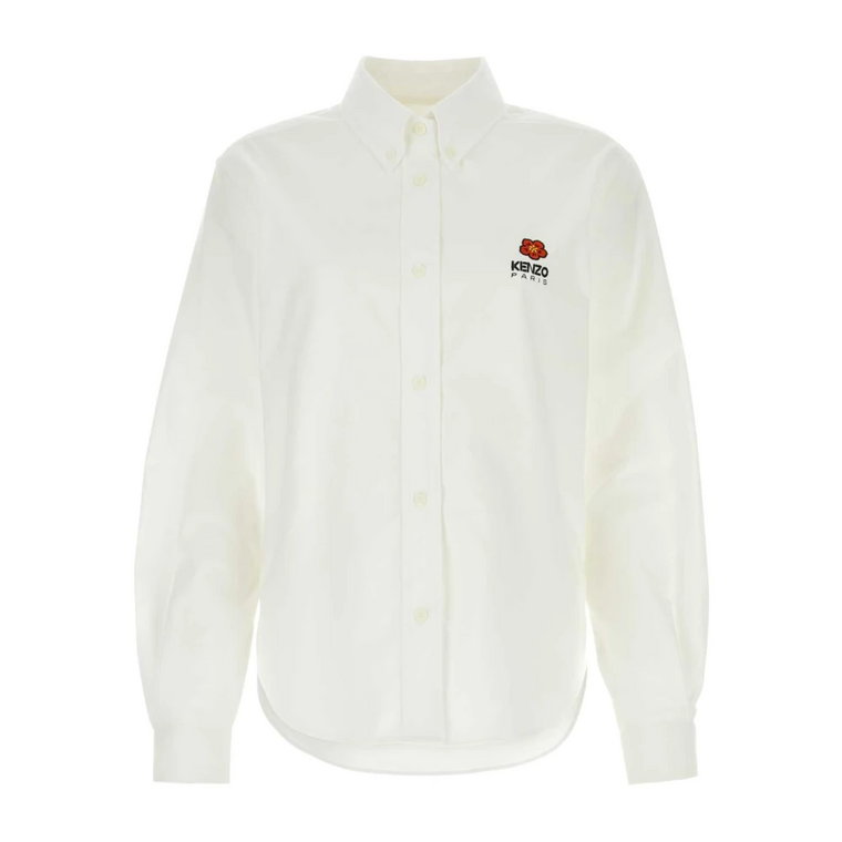 Biała Koszula z Poplinu Kenzo