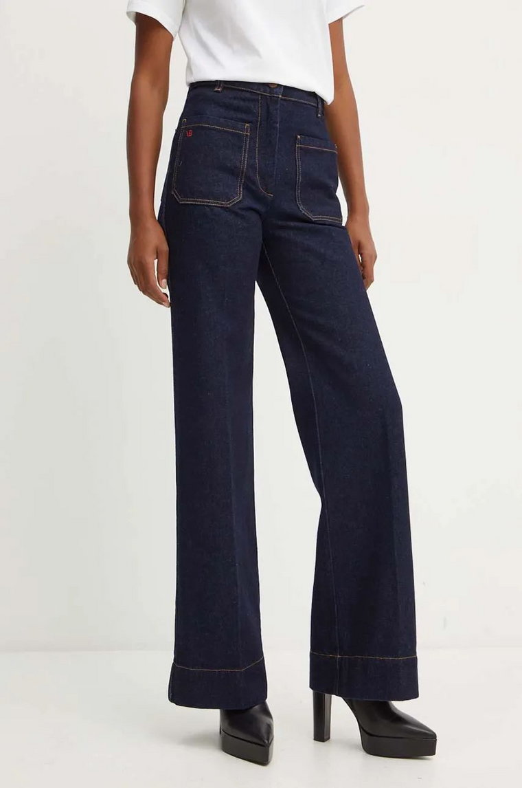 Victoria Beckham jeansy damskie kolor granatowy 1424DJE005218G