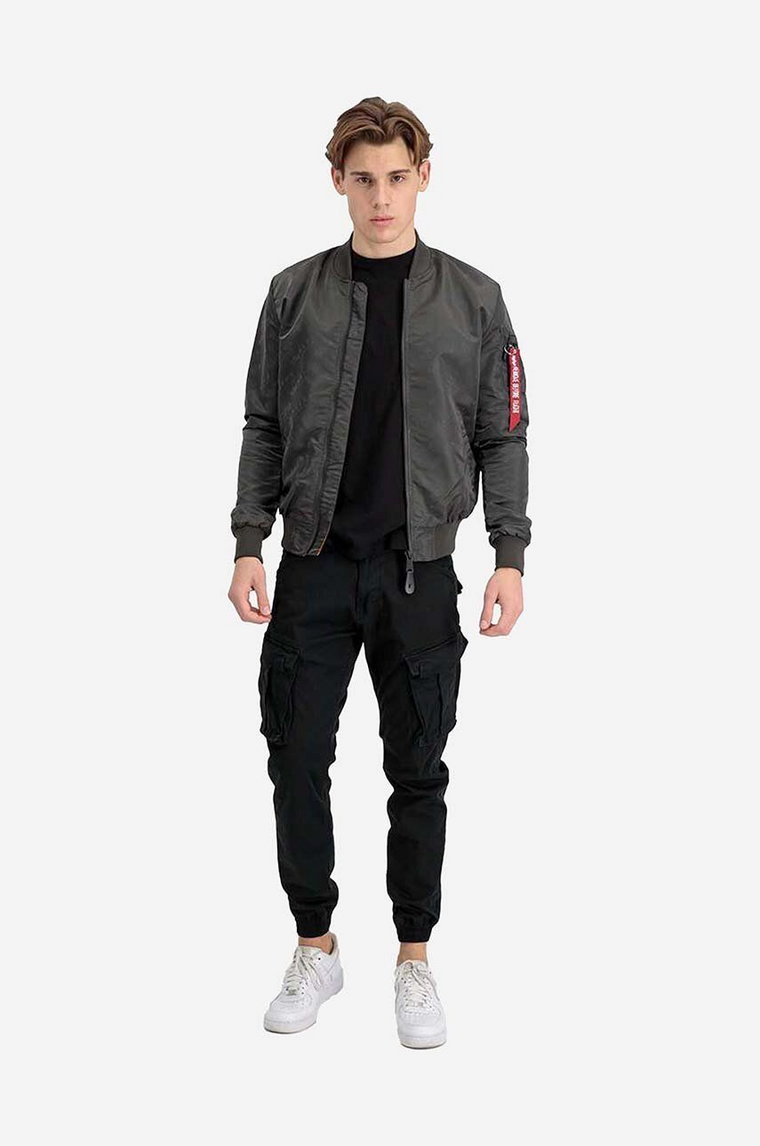 Alpha Industries kurtka bomber dwustronna MA-1 LW AOP Rainbow męska kolor szary przejściowa 106109.136-SZARY