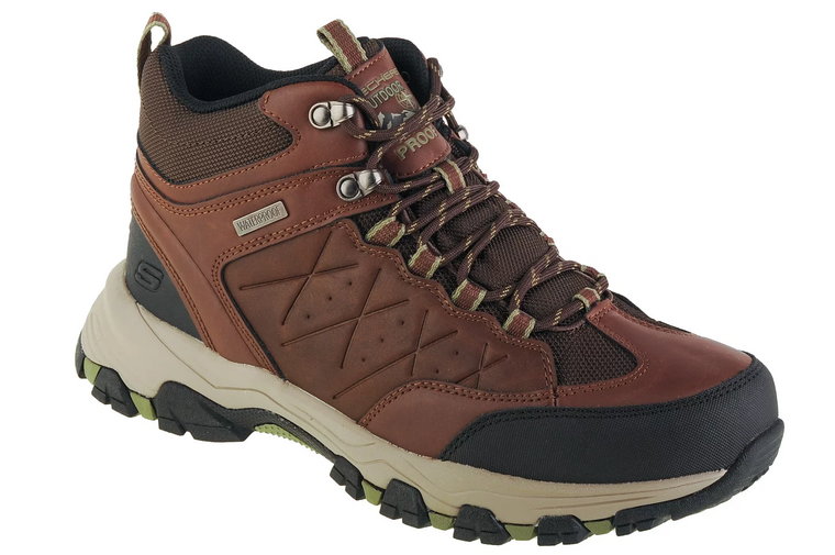 Skechers Selmen - Telago 66283-LTBR, Męskie, Brązowe, buty trekkingowe, skóra licowa, rozmiar: 41