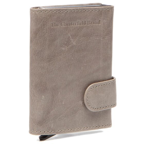 The Chesterfield Brand Antique Buff Etui na karty kredytowe Ochrona RFID Skórzany 7 cm light grey