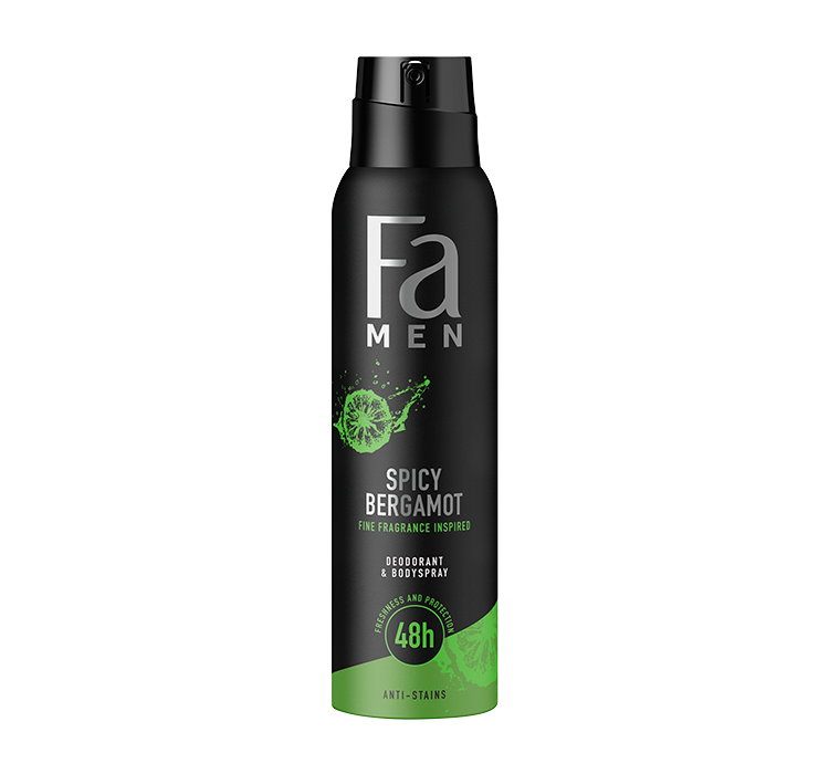 FA MEN SPICY BERGAMOT DEZODORANT W SPRAYU DLA MĘŻCZYZN 150ML