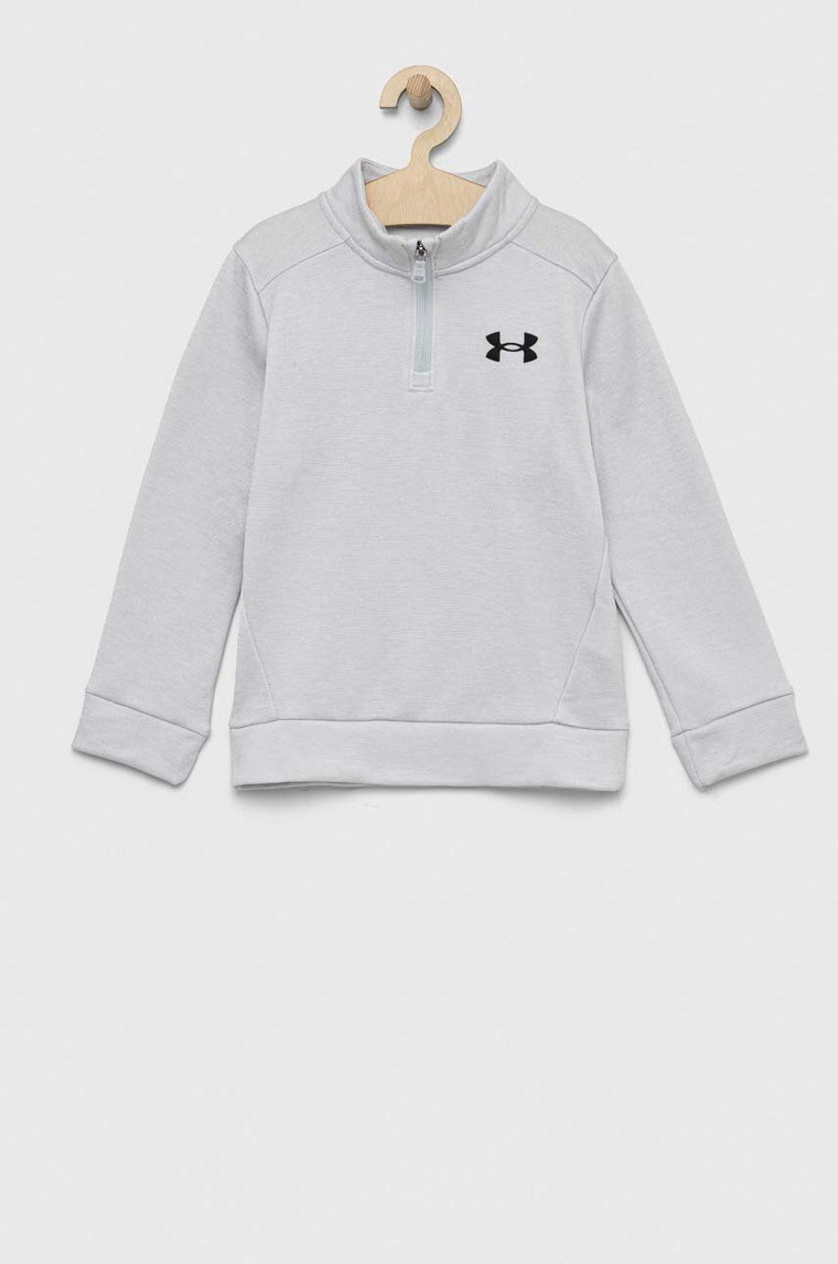 Under Armour bluza dziecięca kolor szary gładka