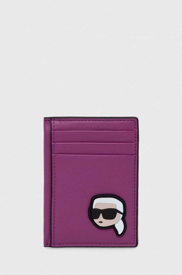 Karl Lagerfeld etui na karty kolor różowy