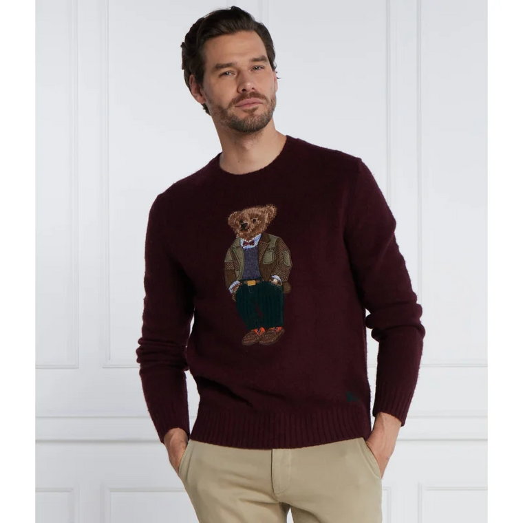 POLO RALPH LAUREN Wełniany sweter | Slim Fit | z dodatkiem kaszmiru