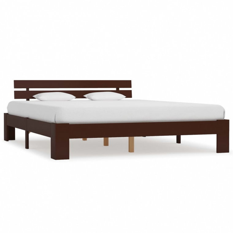 Rama łóżka, ciemnobrązowa, lite drewno sosnowe, 180 x 200 cm kod: V-283177