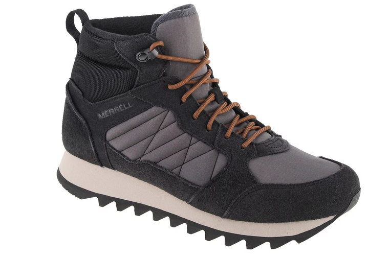 Merrell Alpine Sneaker Mid PLR WP 2 J004289, Męskie, Czarne, buty trekkingowe, tkanina, rozmiar: 41