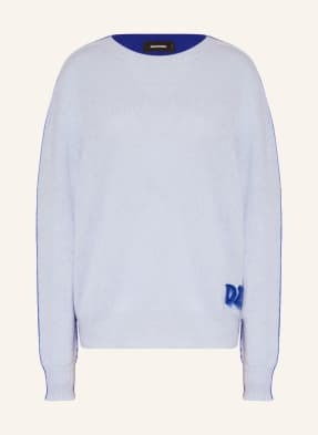 dsquared2 Sweter Oversize Z Kaszmirem blau