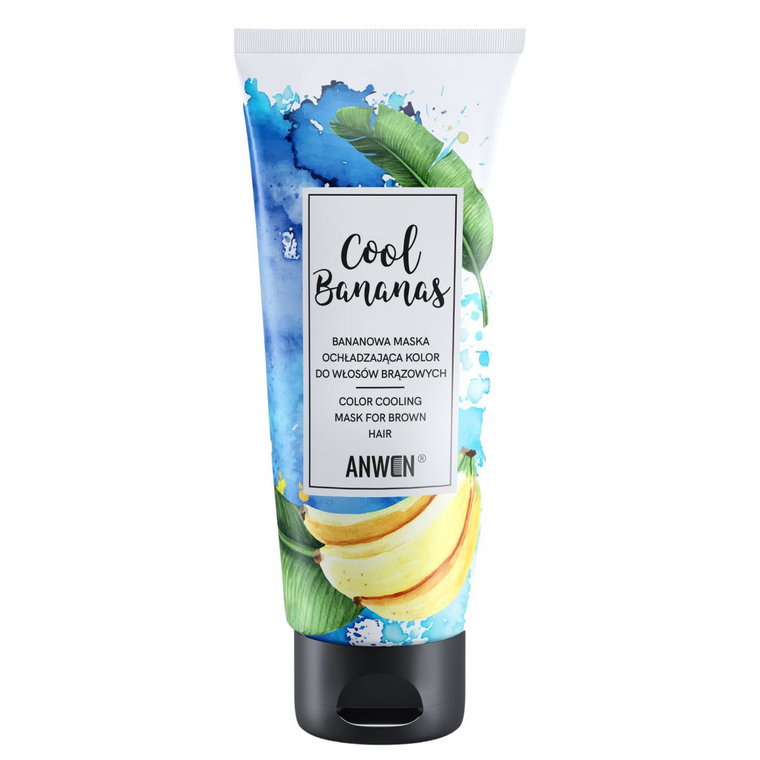 Anwen Cool Bananas - niebieska Maska do włosów brązowych 200 ml