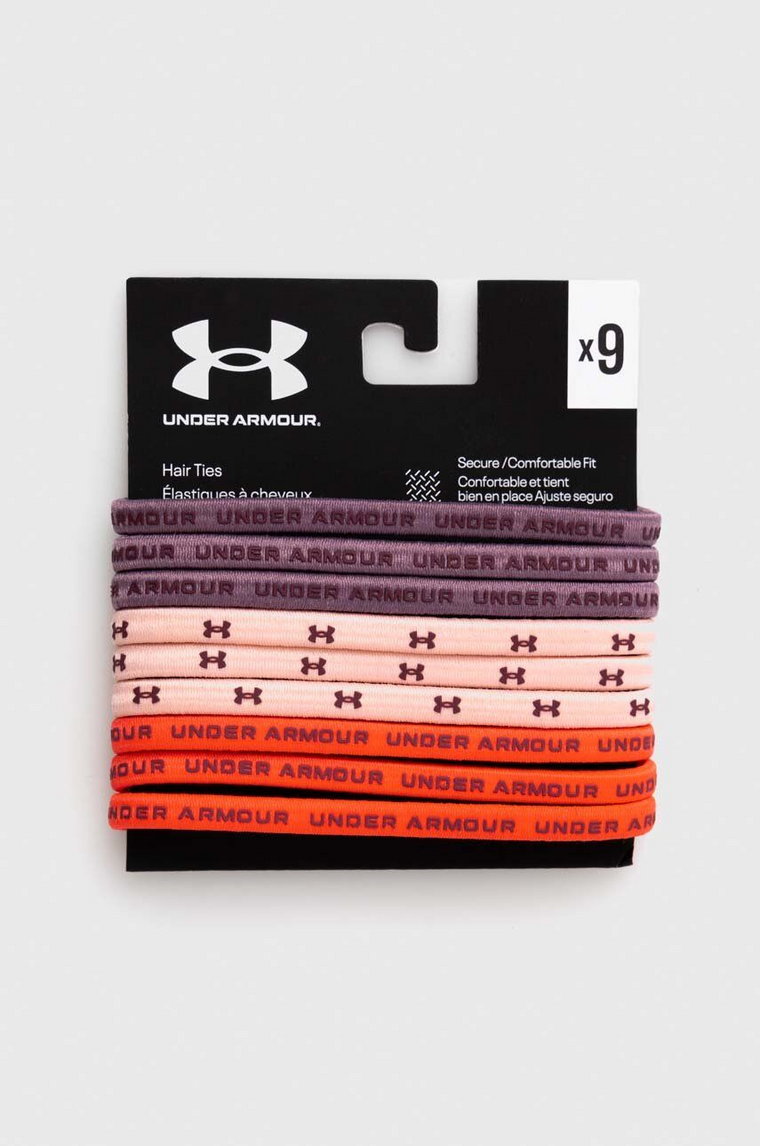 Under Armour gumki do włosów 9-pack kolor różowy