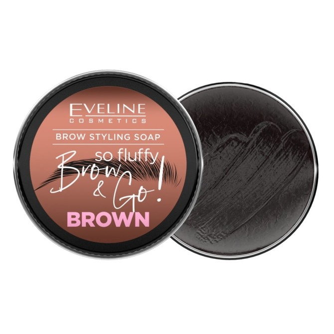 Eveline Cosmetics Brow&amp;Go! mydło do stylizacji brwi Brown 25g