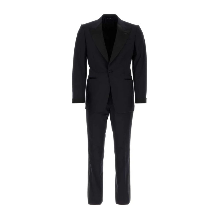 Północnoniebieski garnitur z elastyczną wełną - Nowoczesna elegancja Tom Ford