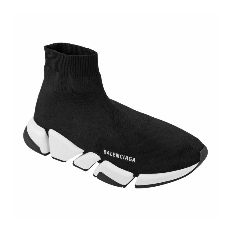 Czarno-Białe Buty Speed 2.0 dla Mężczyzn Balenciaga