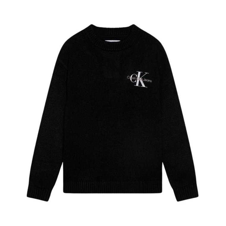 Monogramowy Sweter z Bawełny Calvin Klein Jeans