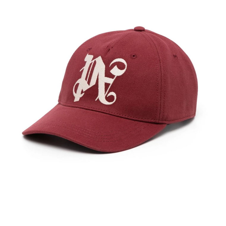 Bordeaux Monogram Baseball Cap Palm Angels