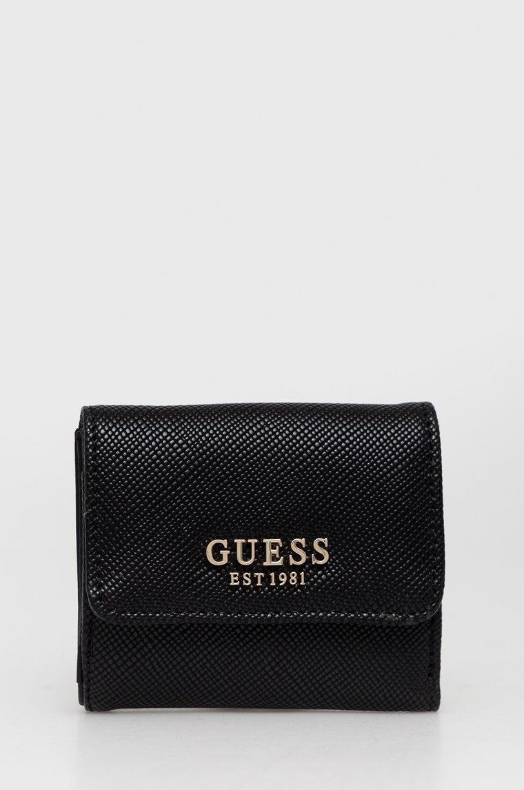 Guess portfel LAUREL damski kolor czarny SWZG85 00440