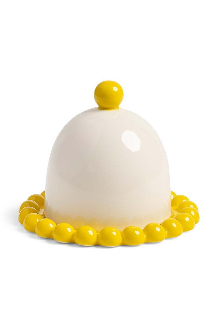 &k amsterdam maselniczka Butter Dish Perle Yellow