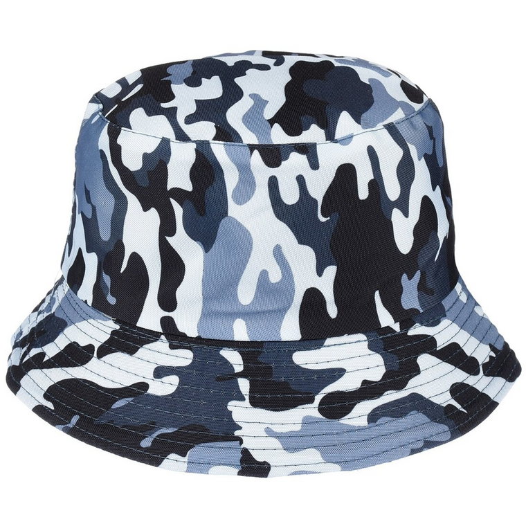 Granatowy kapelusz dwustronny bucket hat wędkarski modny moro kap-m-47