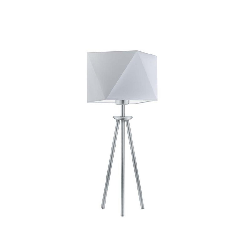 Lampka nocna LYSNE Soveto, 60 W, E27, jasnoszara/srebrna, 50x23 cm