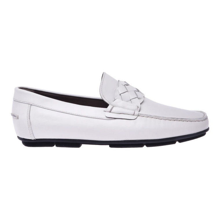 Milk-white calfskin driving loafers Baldinini