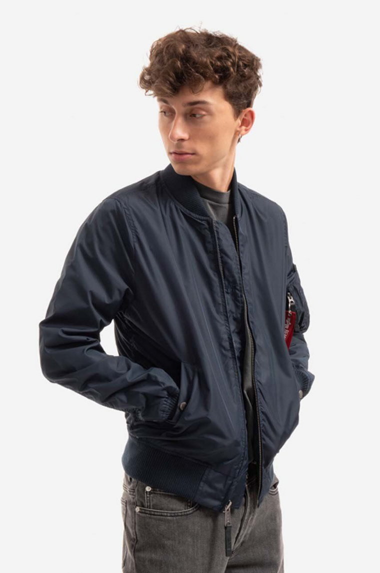 Alpha Industries kurtka bomber MA-1 TT męski kolor granatowy przejściowa 191103.07