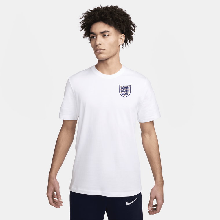 Męski T-shirt piłkarski Nike Anglia - Biel