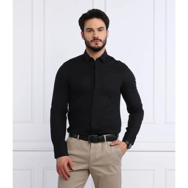 Calvin Klein Lniana koszula | Slim Fit