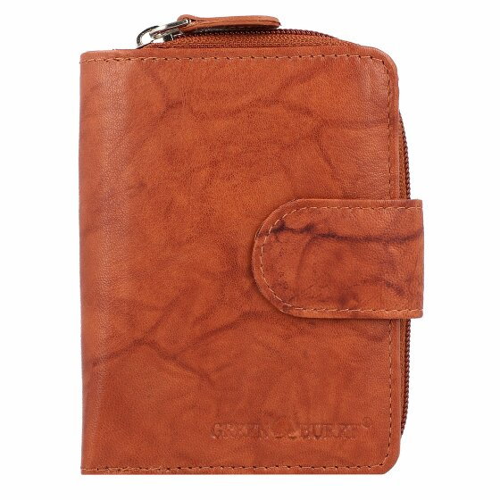 Greenburry Basic Wallet RFID Leather 9 cm cognac